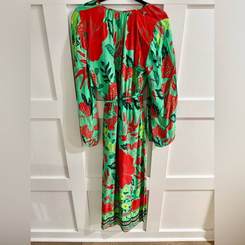 Farm Rio x Anthropologie Poppy Print Maxi Dress M - Picture 10 of 12
